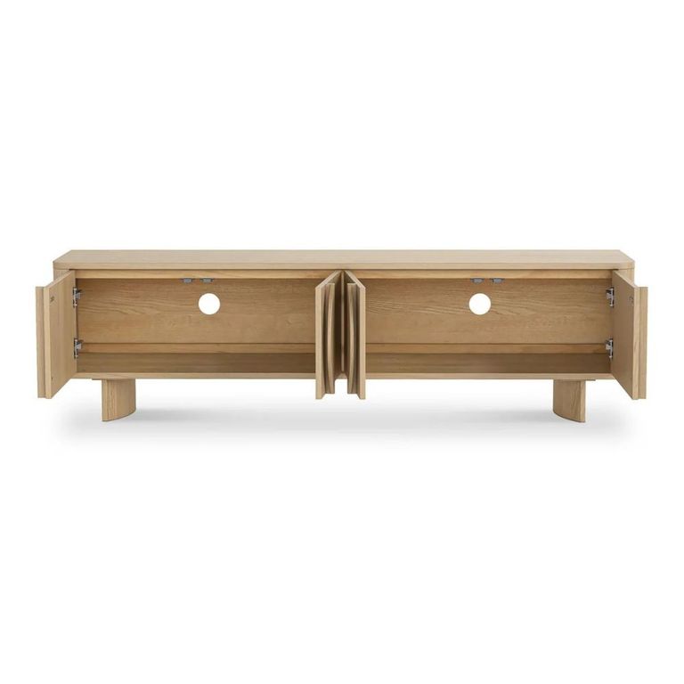 Cara Large TV Unit - 4 Door - Oak