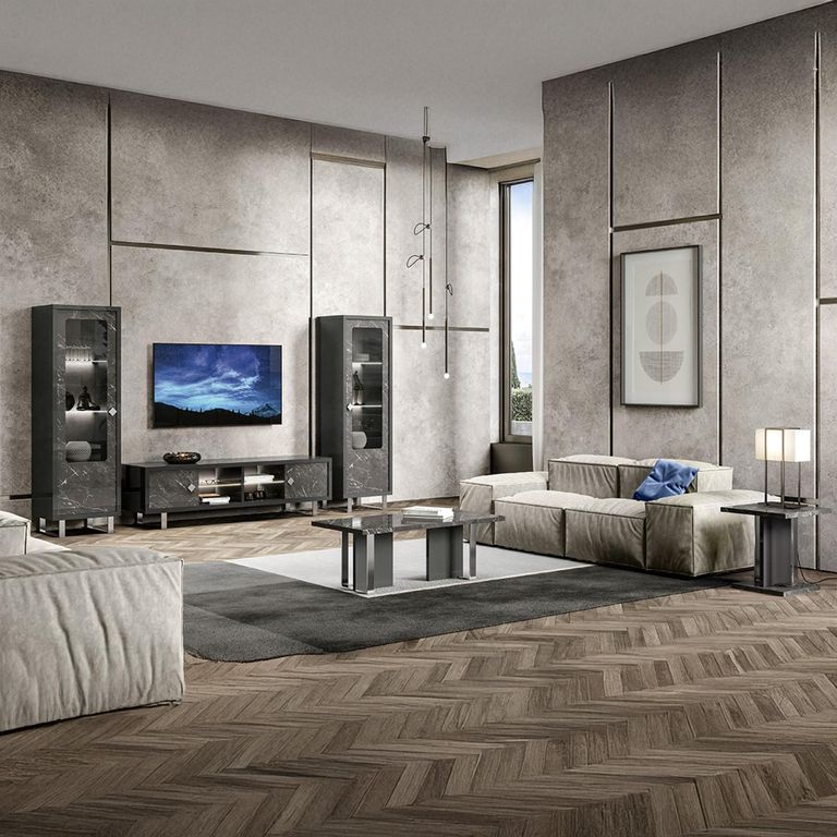 Carvelle Dark Grey 160cm TV Unit