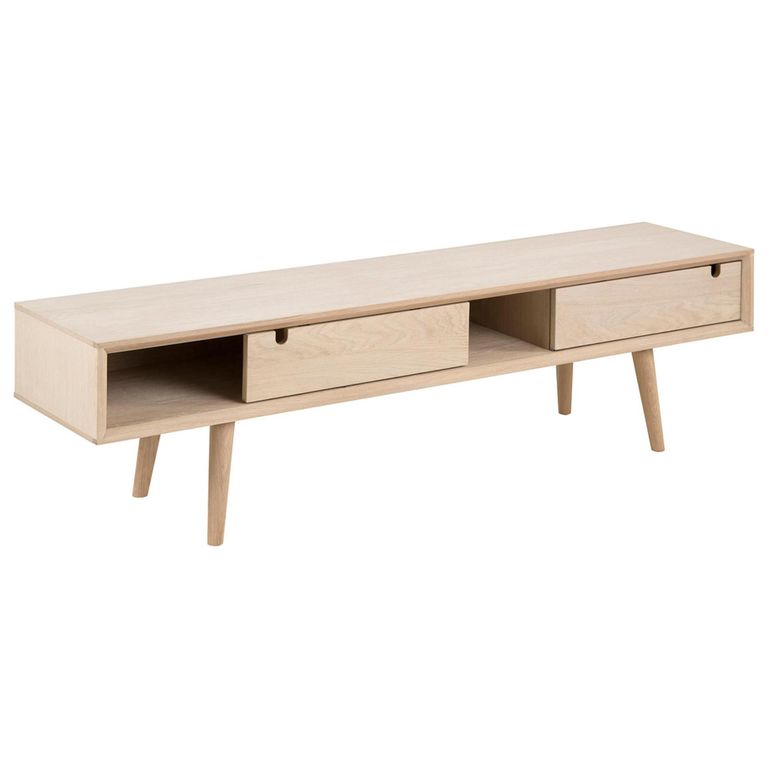 Century TV Unit - 2 Drawer - Oak