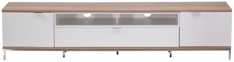 Chaves White and Oak 200cm TV Cabinet - ADCH2000-WHT