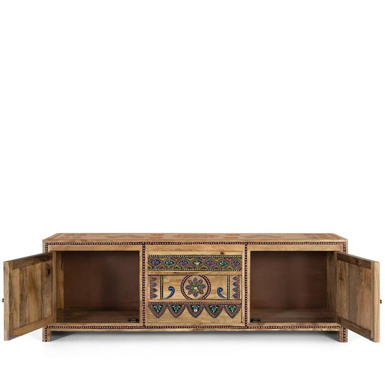 Chieti TV Unit - Mango Wood - Painted - Storage Style