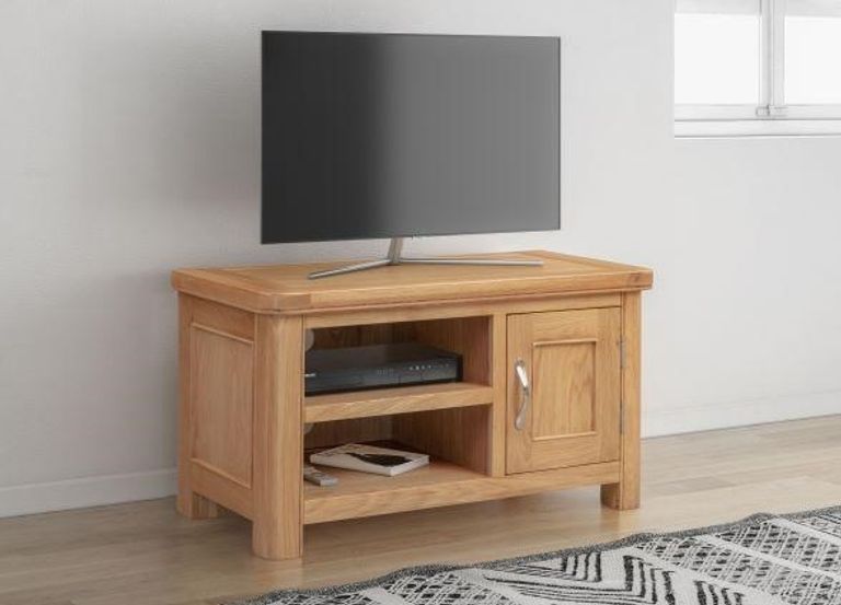 Clarion TV Unit - 1 Door - Small - Oak
