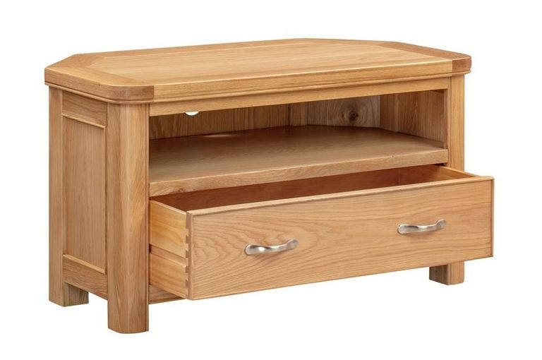 Clarion TV Unit - 1 Drawer - Corner - Oak