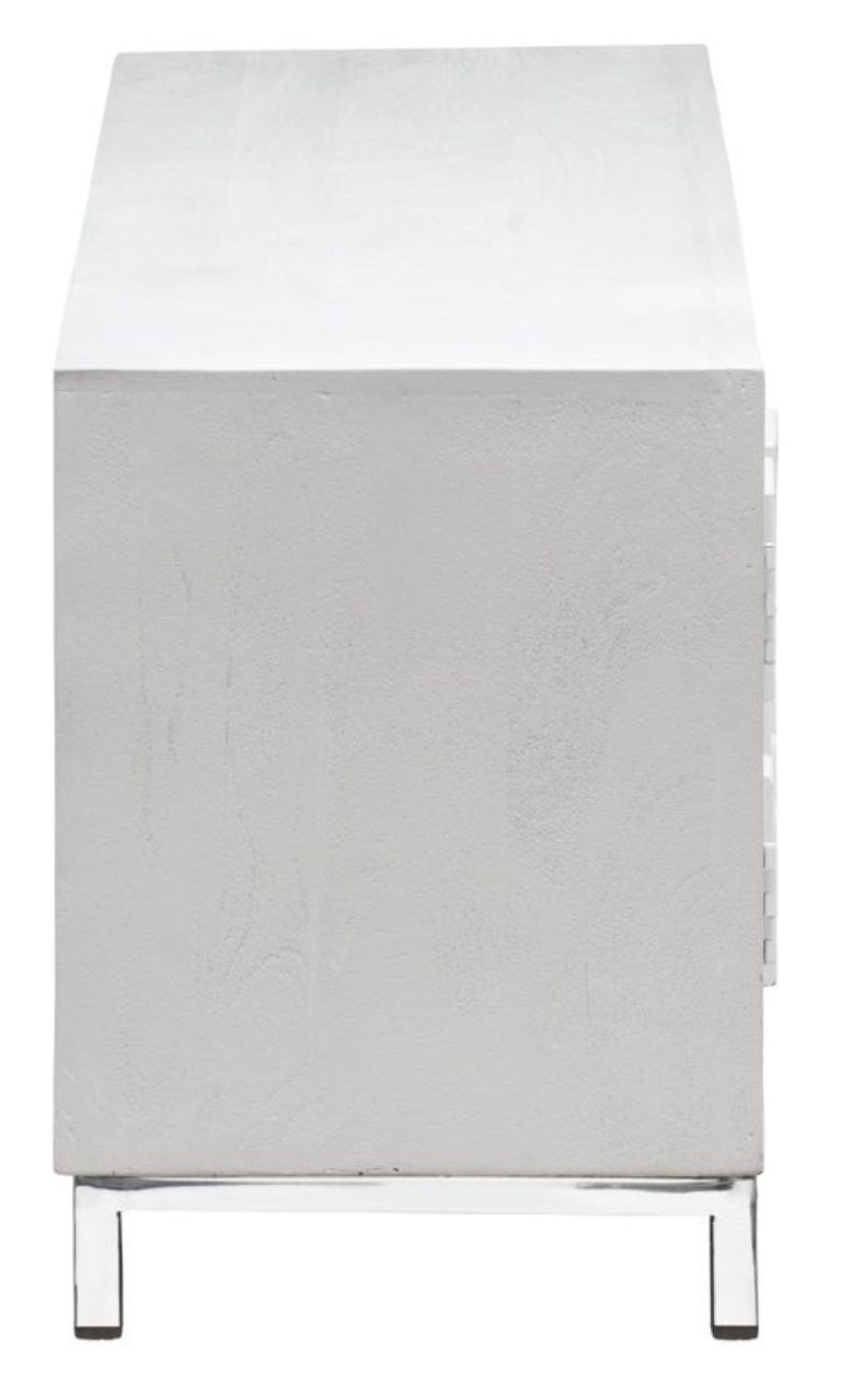 Clearance - Geo White Mirrored TV Unit - 2 Door - Brand New Item