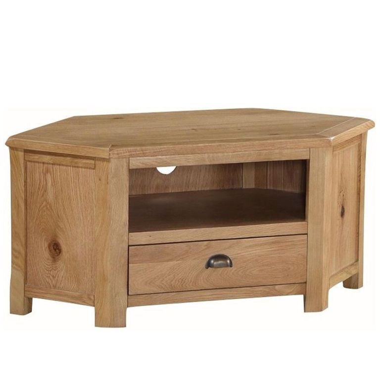 Clearance - Kilmore Oak 1 Drawer Corner TV Unit - FSS16391