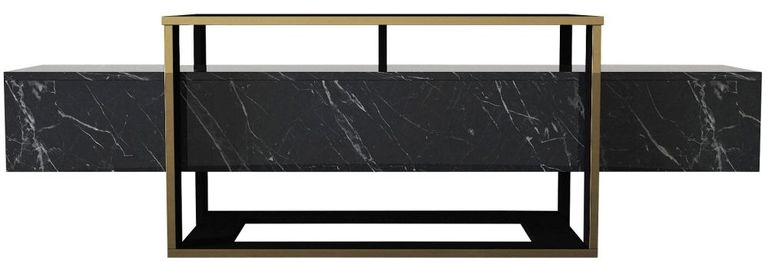 Clearance - Weldona Black Marble Effect TV Unit