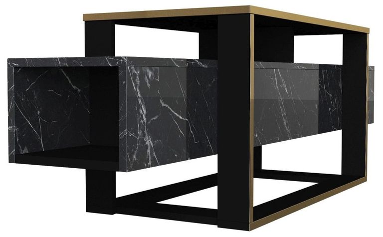 Clearance - Weldona Black Marble Effect TV Unit