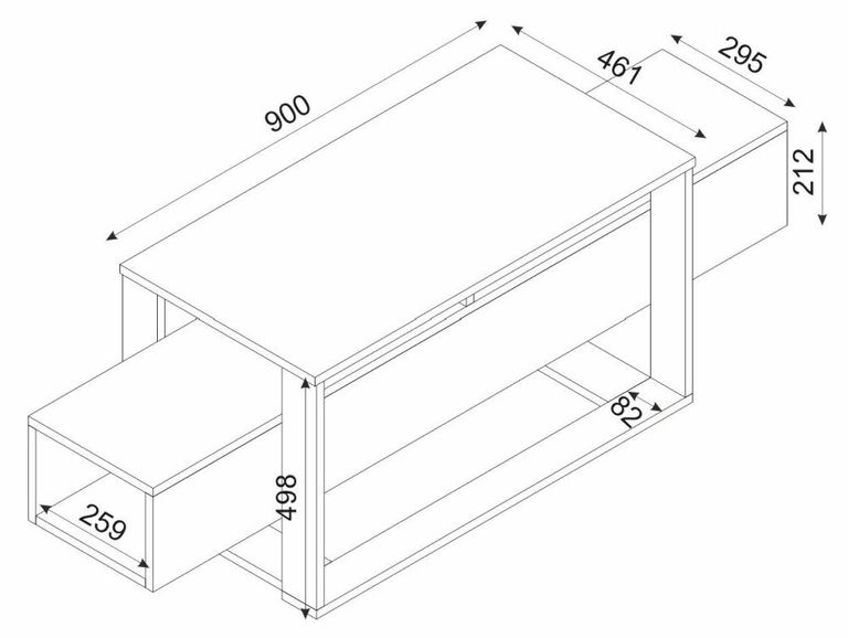 Clearance - Weldona Black Marble Effect TV Unit