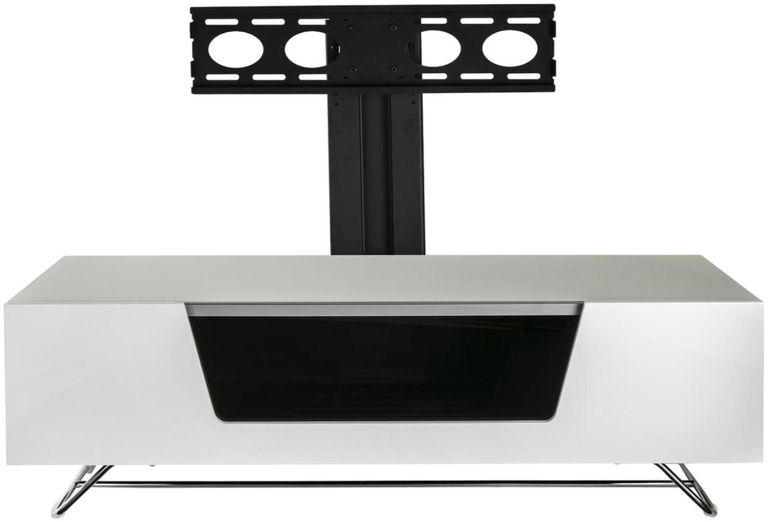 Conway 120cmm TV Stand with Bracket in White - CRO2-1200BKT-WH