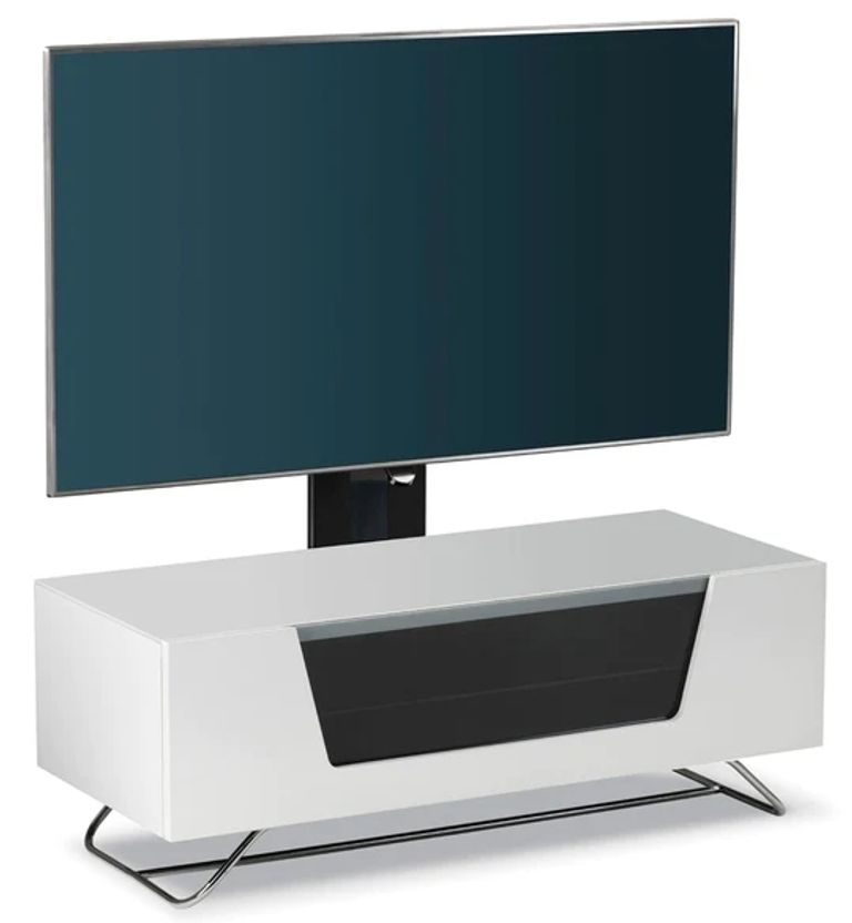 Conway White Cantilever 100cm TV Stand - CRO2-1000BKT-WHT