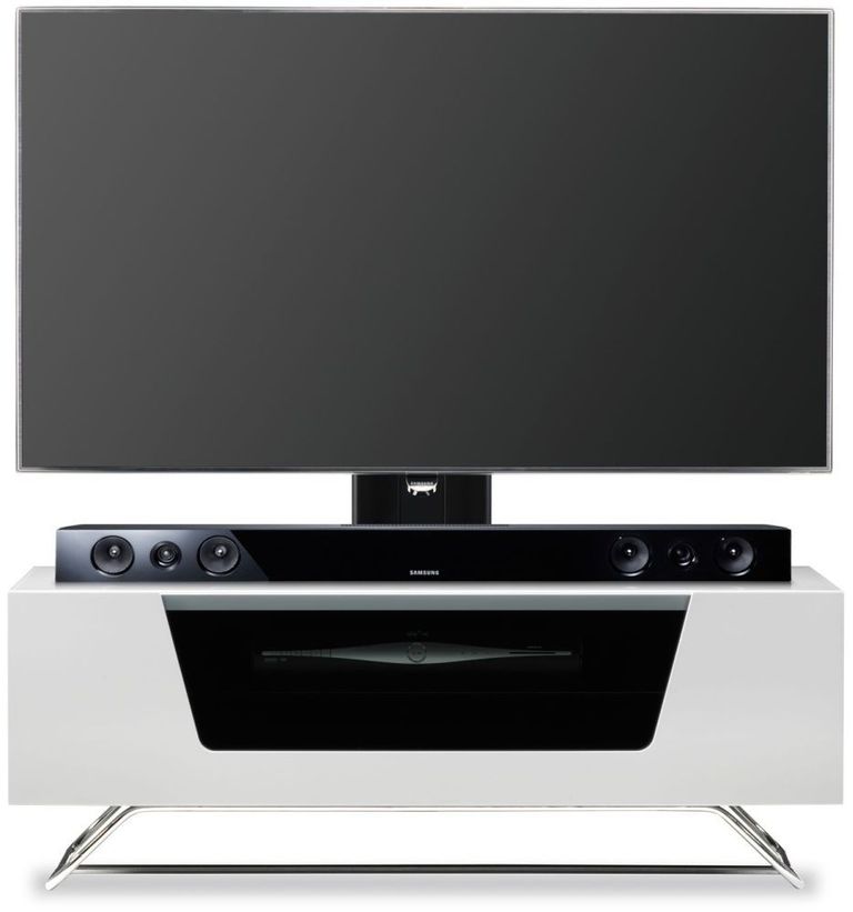 Conway White Cantilever 100cm TV Stand - CRO2-1000BKT-WHT
