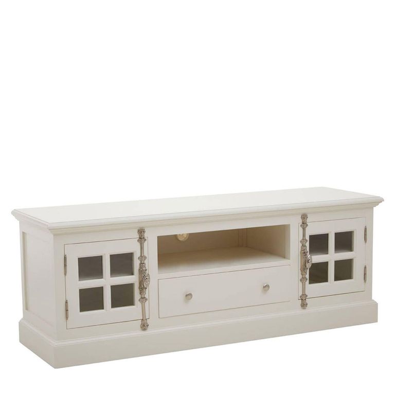 Covent TV Unit - Storage - White Mahogany Wood