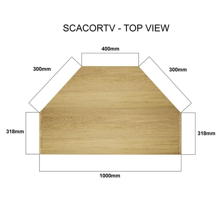 Scandic Corner TV Unit - 1 Drawer - Oak