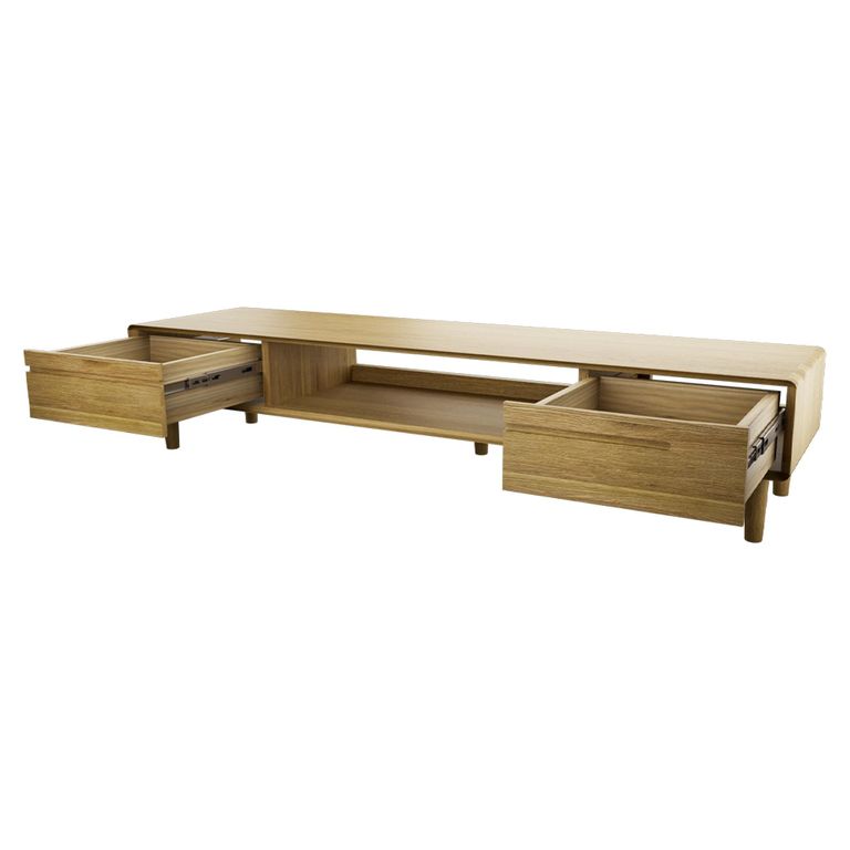 Scandic TV Unit - 2 Drawer - Large - Oak