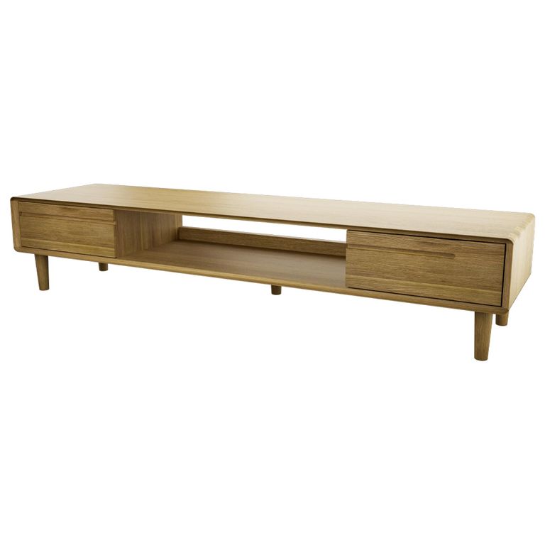 Scandic TV Unit - 2 Drawer - Large - Oak