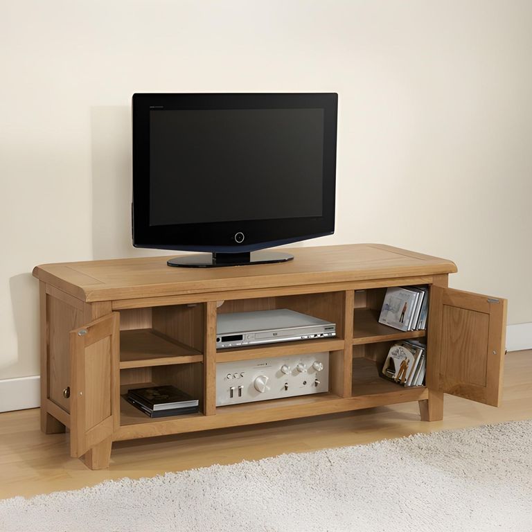 Dorset TV Unit - 2 Door - Large - Oak
