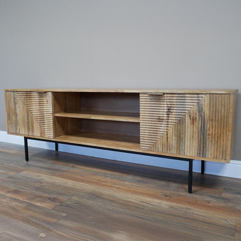 TV Unit - Mango Wood - 2 Door
