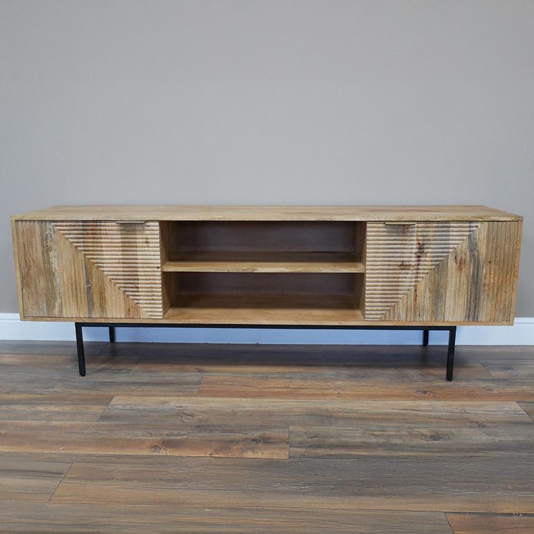 TV Unit - Mango Wood - 2 Door
