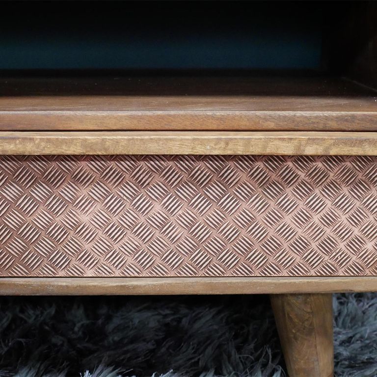 TV Unit - Mango Wood - 2 Drawer