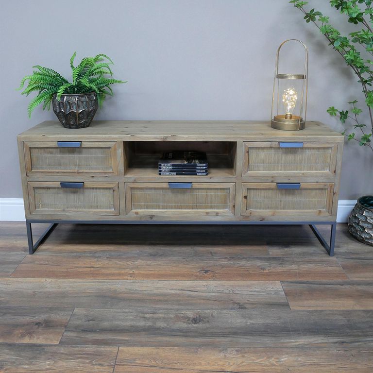 TV Unit - Wooden - 5 Drawer