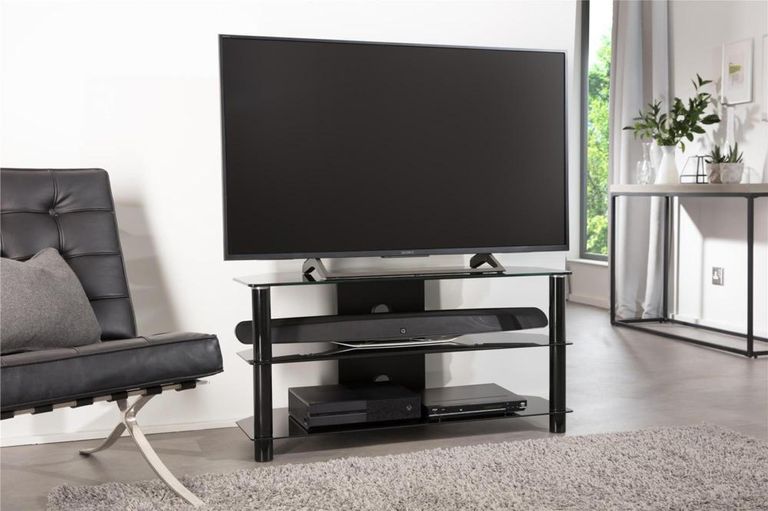 Estill 120cm TV Stand - Black - ESS1200/3-BLK