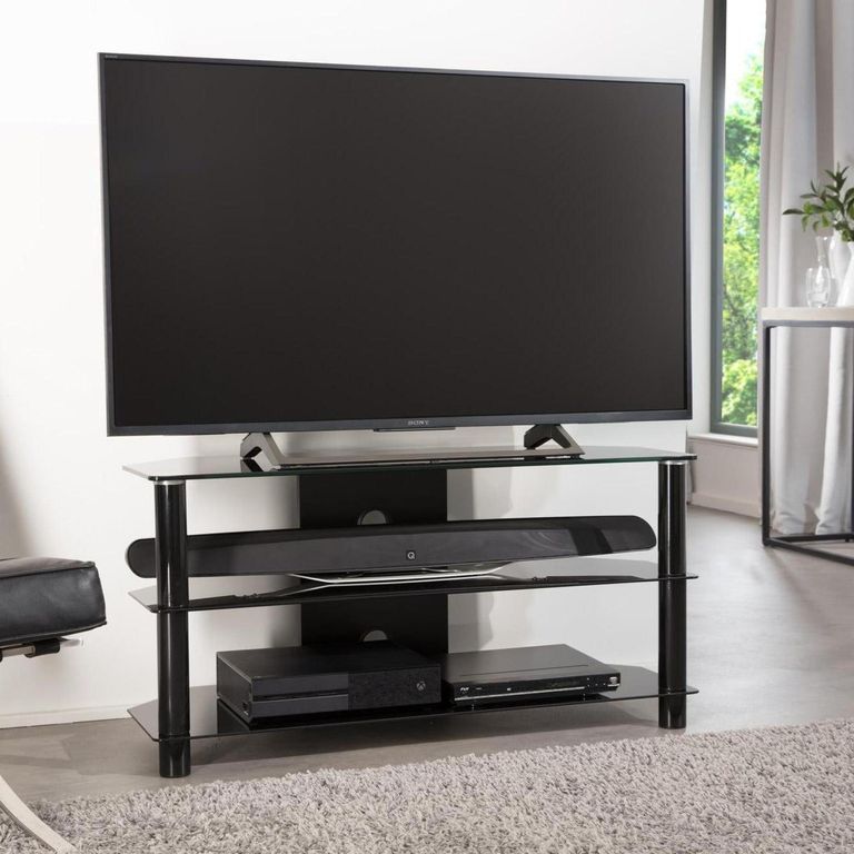 Estill 120cm TV Stand - Black - ESS1200/3-BLK