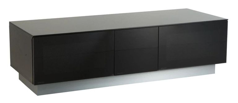 Evans High Gloss Black 125cm TV Cabinet - EMTMOD1250-BLK