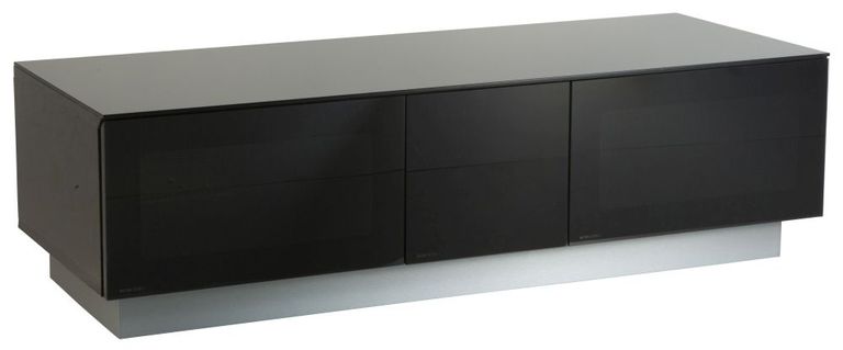 Evans High Gloss Black 125cm TV Cabinet Tall - EMT1250XL-BLK