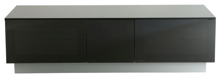 Evans High Gloss Black 125cm TV Cabinet Tall - EMT1250XL-BLK