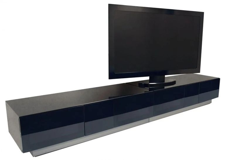 Evans High Gloss Black 250cm TV Cabinet - EMTMOD2500-BLK