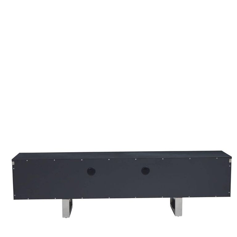 Genoa TV Unit - Storage - Fluted Grey High Gloss