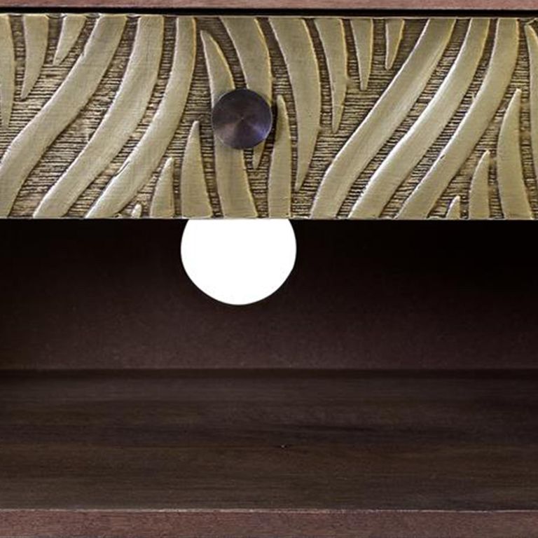 Hamlin Storage TV Unit - Textured Mango Wood