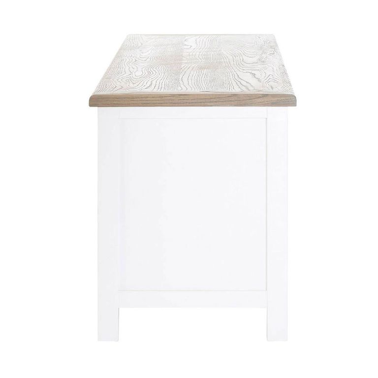 Hampstead TV Unit - 2 Drawer - White and Oak