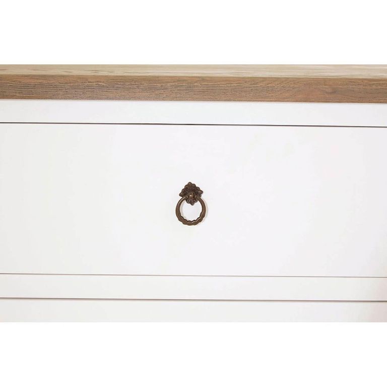 Hampstead TV Unit - 2 Drawer - White and Oak