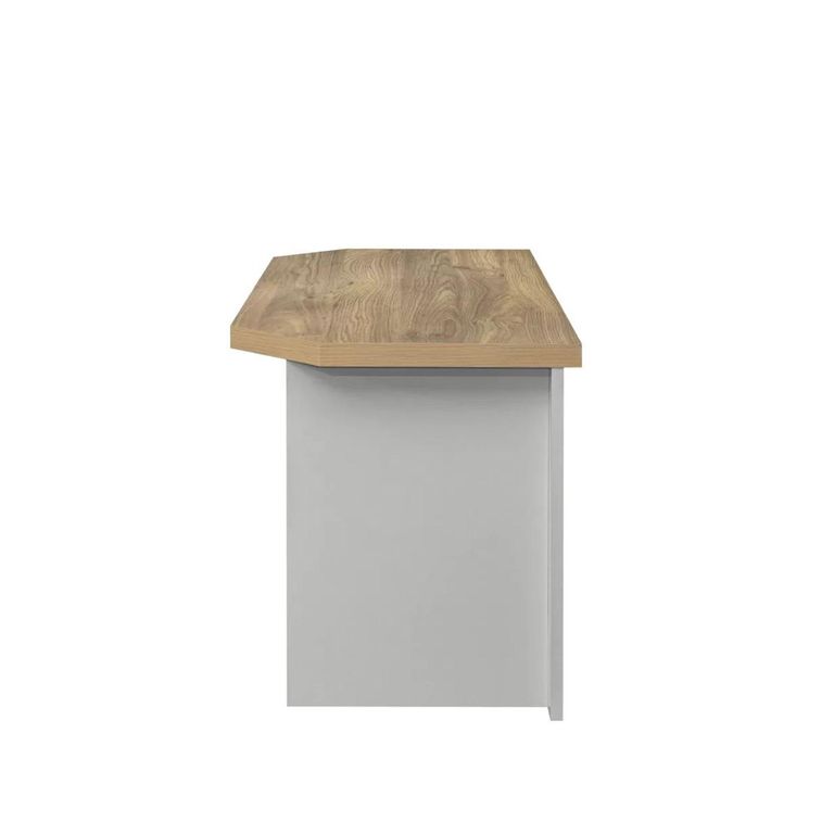 Highgate Corner TV Unit - 2 Drawer - Grey Painted