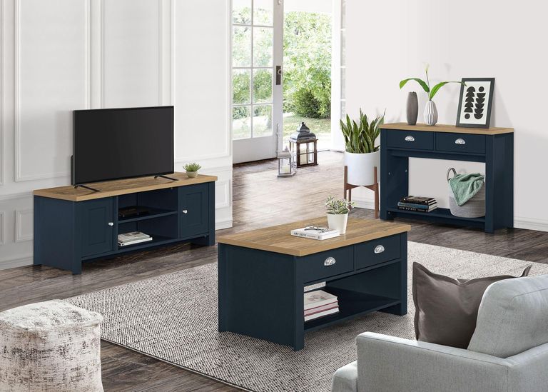 Highgate TV Unit - 2 Door - Navy Blue Painted