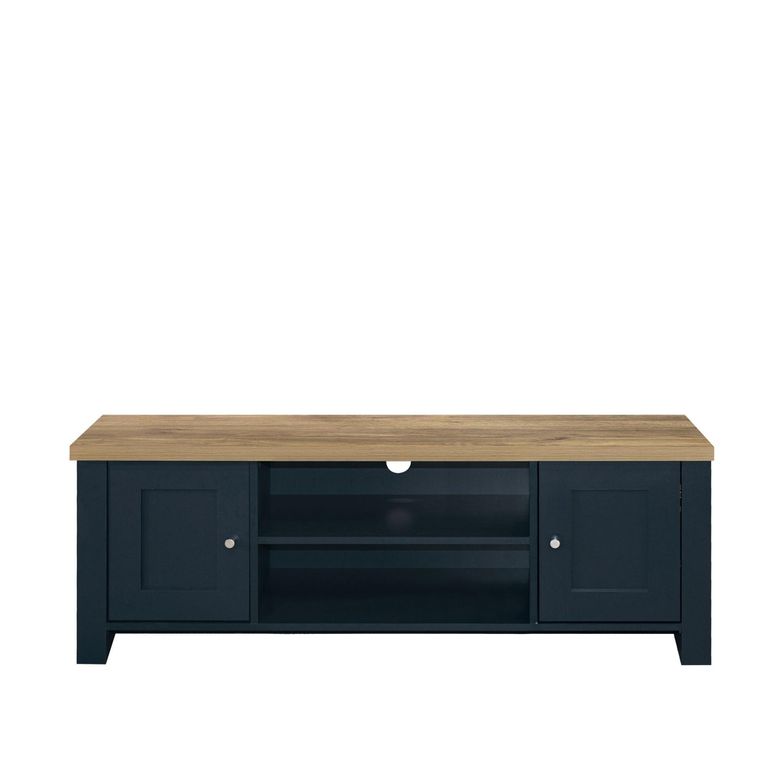 Highgate TV Unit - 2 Door - Navy Blue Painted