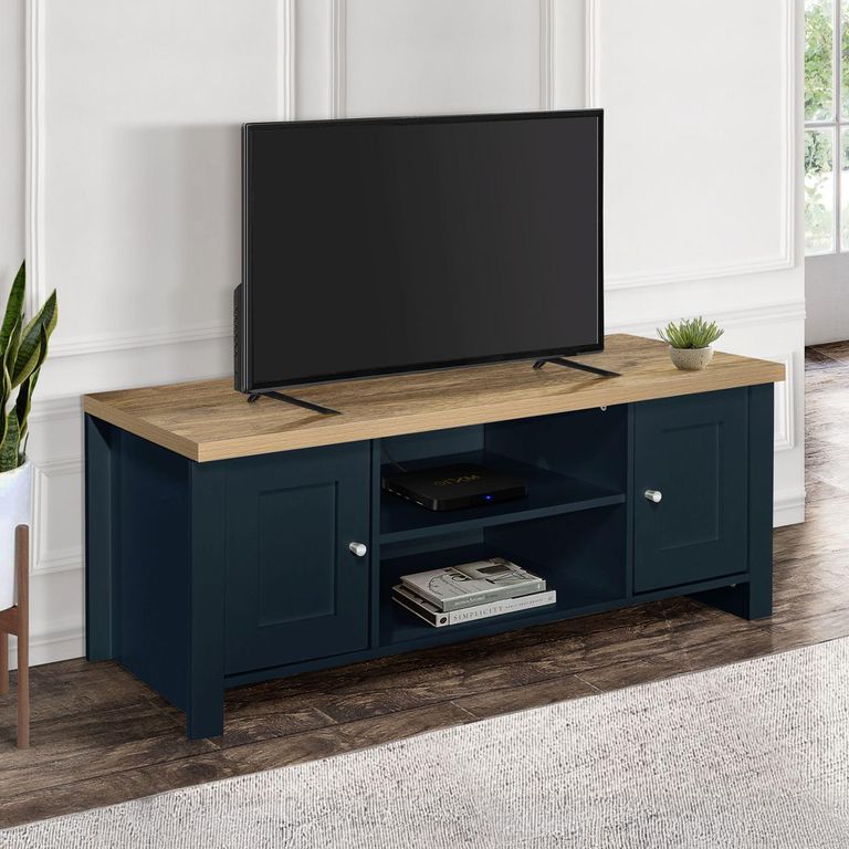 Highgate TV Unit - 2 Door - Navy Blue Painted