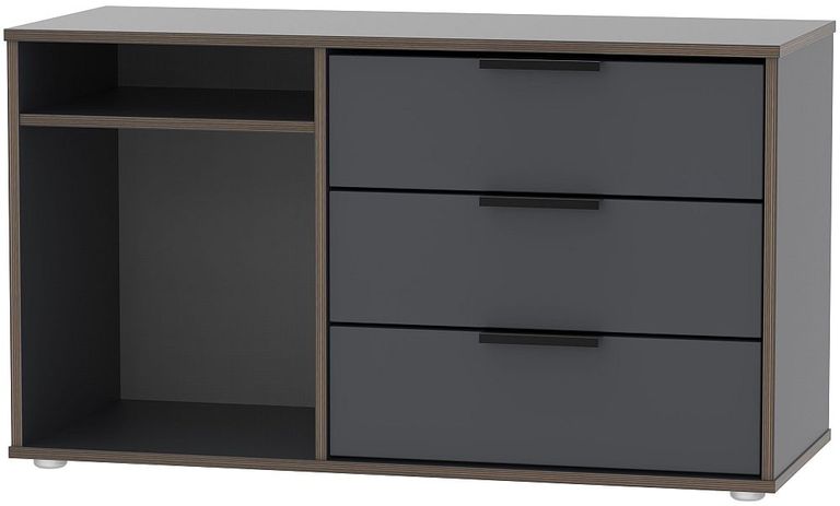 Hong Kong Graphite 95cm TV Unit with Glides Legs