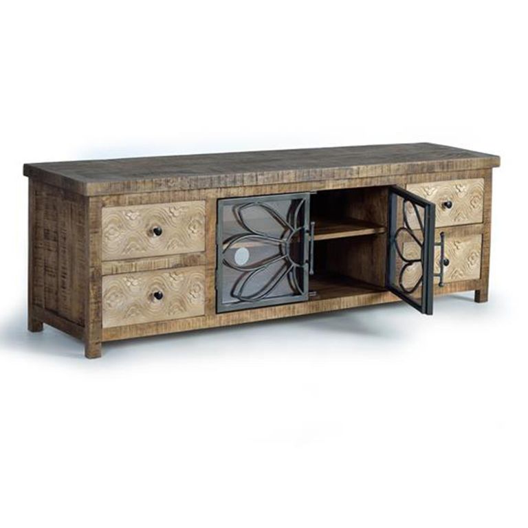 Hopkins TV Unit - Mango Wood - Storage - Large