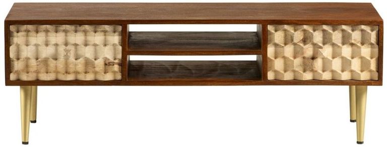 Imphal Mango Wood Geometric 140cm TV Unit