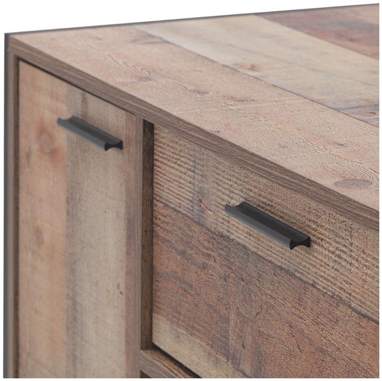 Industrial Rustic Oak Effect TV Unit