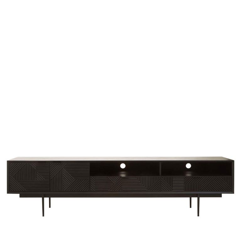 Jakara TV Unit - 2 Door - Black Wood