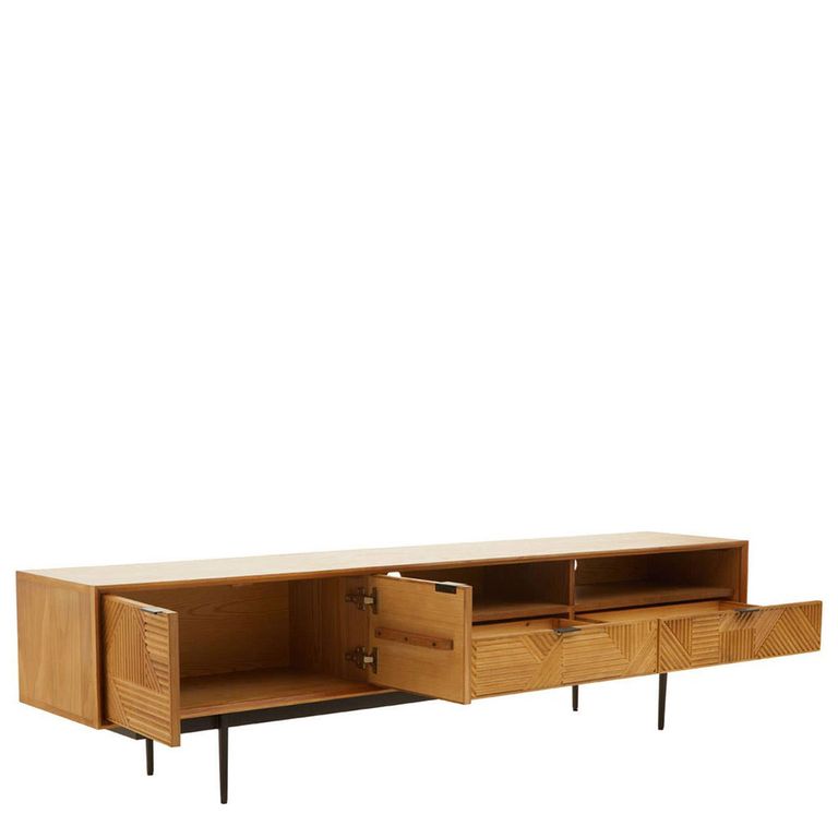 Jakara TV Unit - 2 Door - Natural Wood