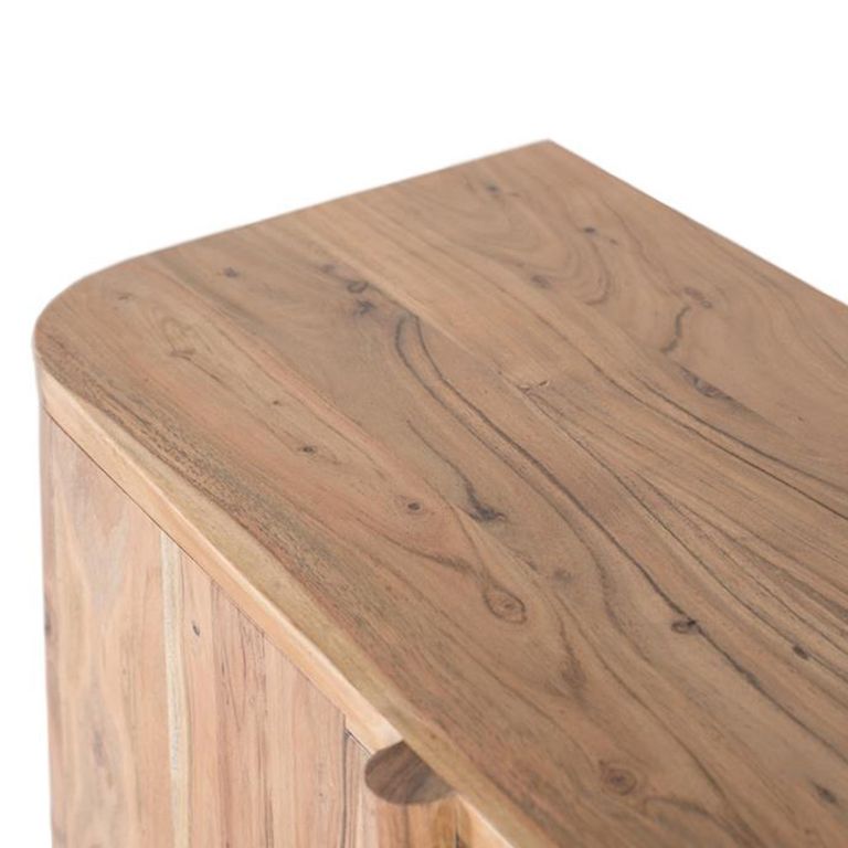 Kenzie Storage Large TV Unit - 4 Door - Natural Acacia Wood