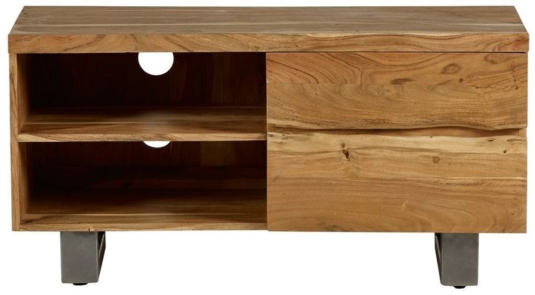 Kota Live Edge Solid Acacia Wood 110cm TV Unit