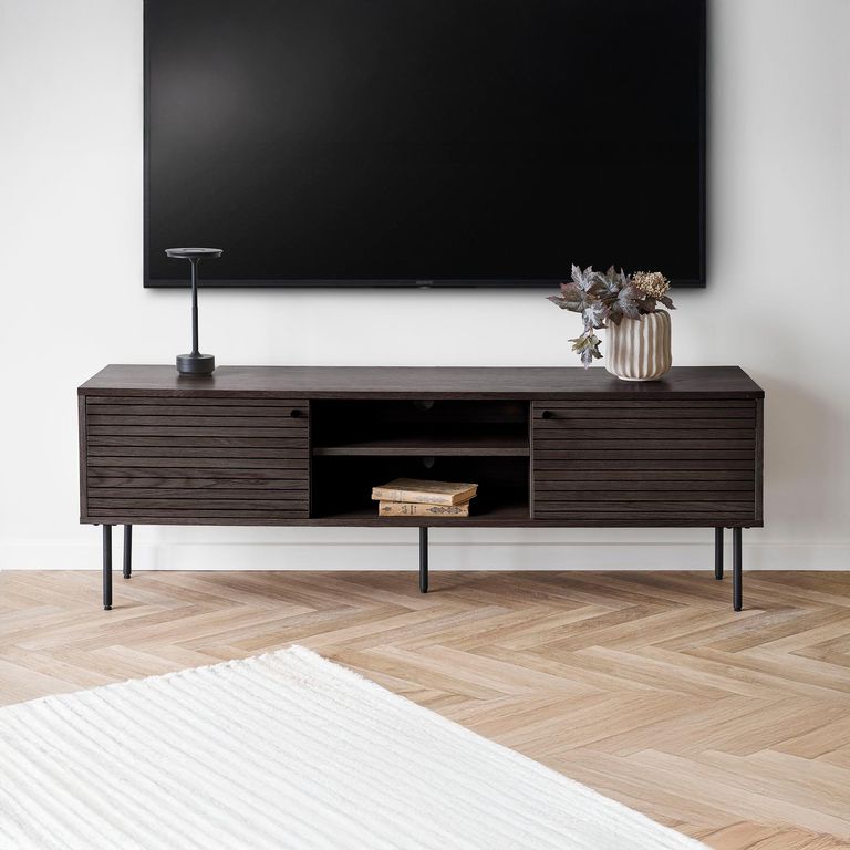 Kyoto Large TV Unit - Storage - 150cm - Smoked Oak