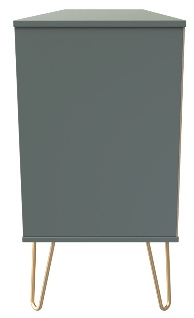 Linear Green 150cm TV Unit with Hairpin Legs