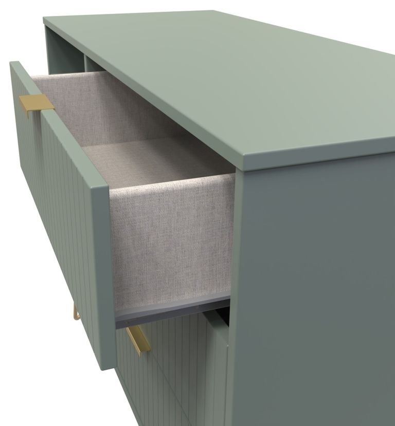 Linear Green 95cm TV Unit with Hairpin Legs