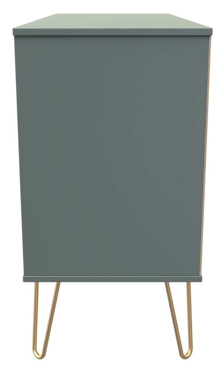 Linear Green 95cm TV Unit with Hairpin Legs